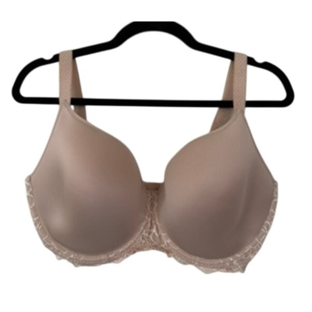 Simone Perele Nude Lace Adjustable Bra with Thick Band and Hook Closure-36G